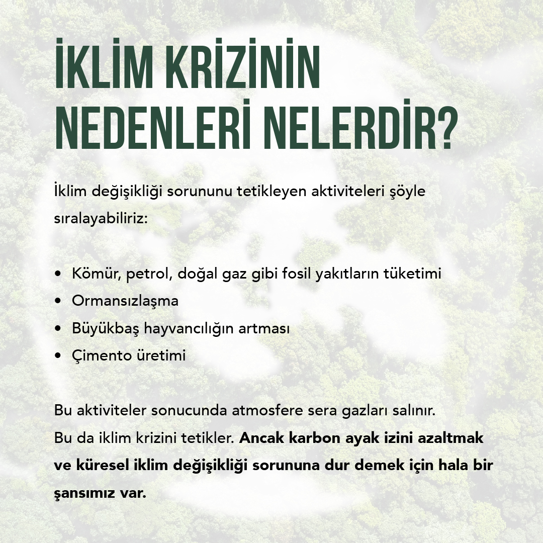 OrganiCraft's tweet photo. DOĞAYA KULAK VER!🌳
İklim değişikliği sorununa dur demek için hala bir şansımız var.

#doğayakulakver #sustainableliving #iklimkrizi #sürdürülebiliryaşam https://t.co/xWSi2uPC1U
