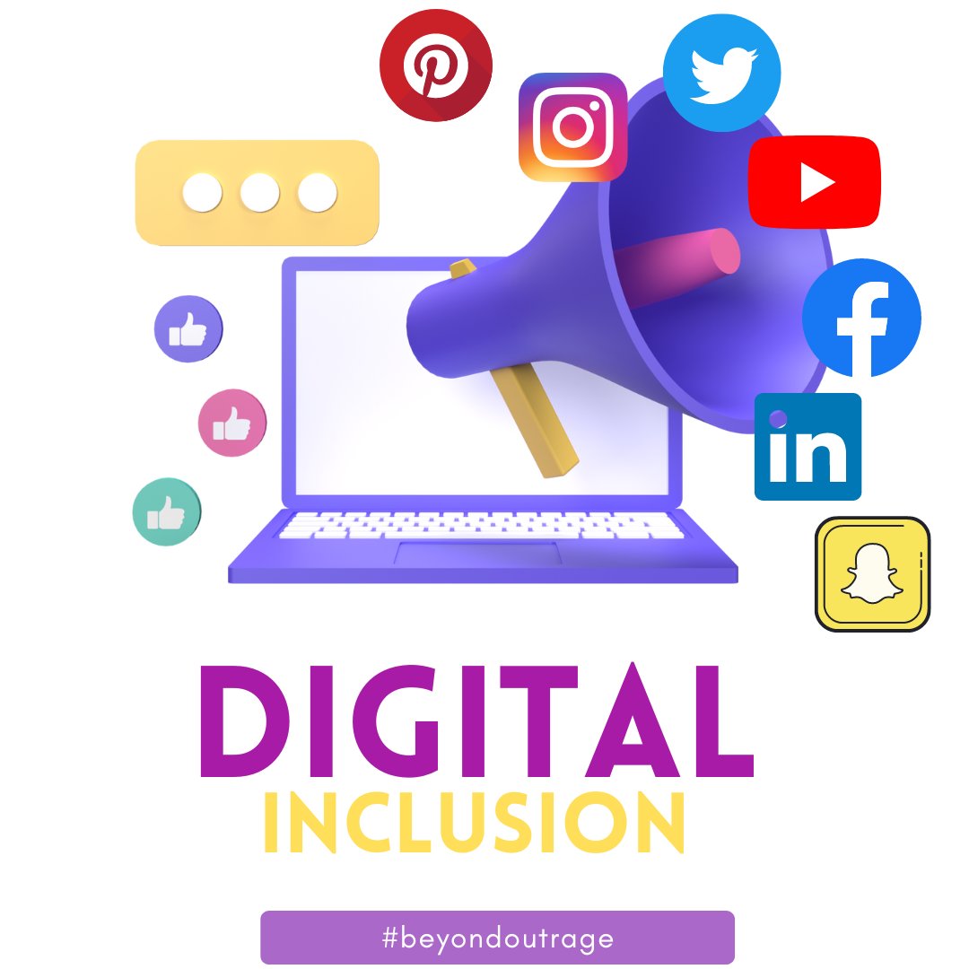 beyond_outrage's tweet photo. Inclusion of people in all their diversity.
At #BeyondOutrage we embrace and value all persons irrespective of gender,age,religion, ethnicity, disability,sexual orientation,or other characteristics, without discrimination or intolerance and champion their right to digital access. https://t.co/GU1BbicUv2