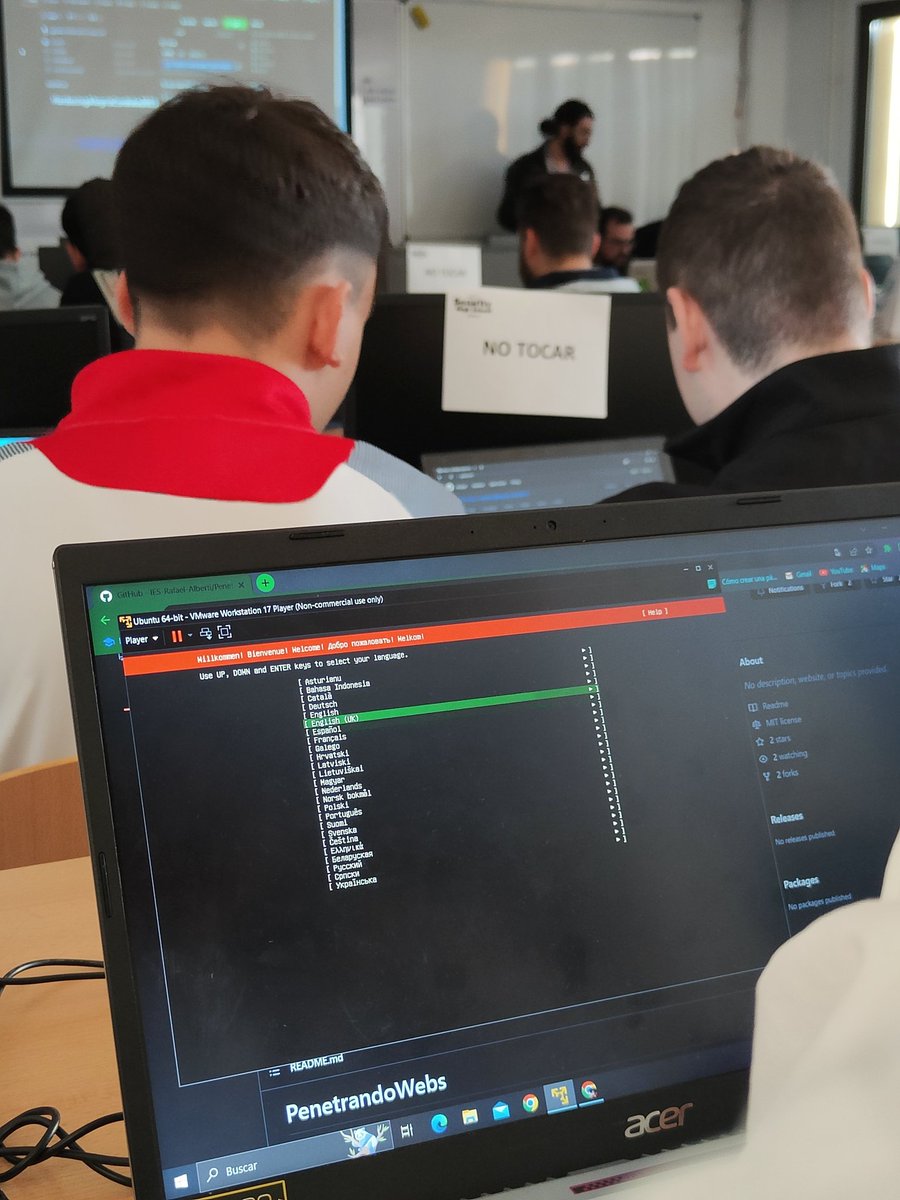 eduSatoe's tweet image. Taller de #Hardening de los alumnos del @FPCiberSec del @IESAlbertiCadiz Donde van, lo petan!! Gracias y enhorabuena por vuestro esfuerzo cracks #SHS2K23 💪😜