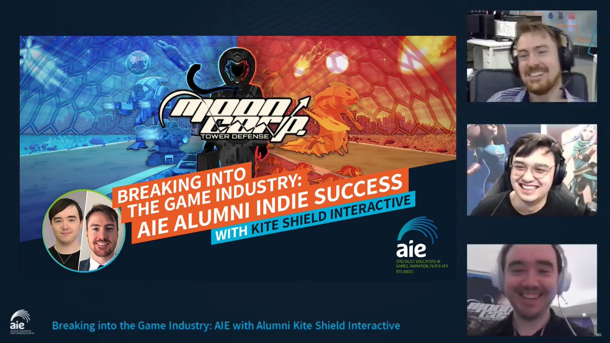 Thank you Isaac Iozzi and <a href="/AIEedu/">Academy of Interactive Entertainment (AIE) RTO 880</a> for having Kite Shield's <a href="/SaxonHutchinson/">Saxon Hutchinson</a>  and <a href="/BlayneCuzner/">Blayne</a>  live on stream tonight.
youtube.com/live/Dxpcdo40H…

#gamedevelopment #UnrealEngine #gamedevs #interview #startup