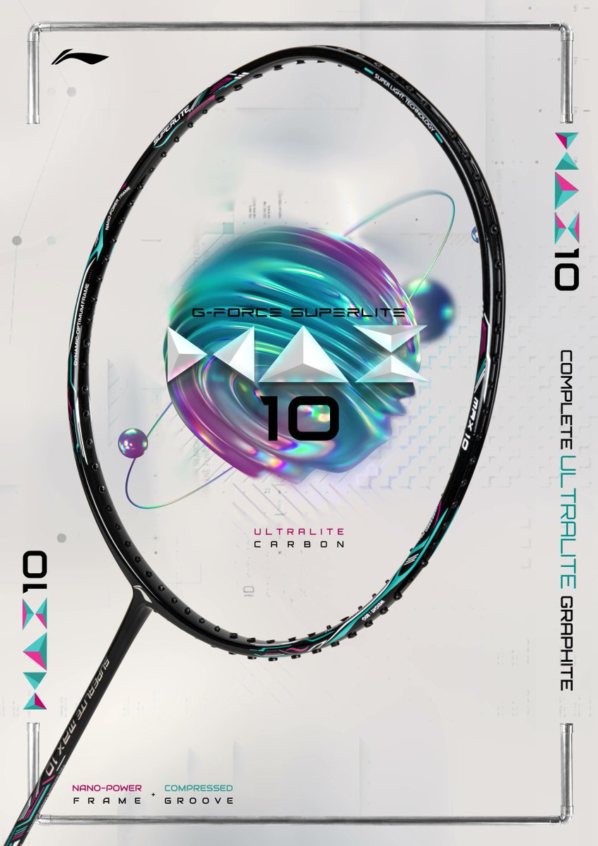 lining_studio's tweet photo. Superliteโ๏ธ Max 10 rackets have a full carbon build. Experience Ultra lightness๐ช Go to https://t.co/C2HwYQQc7p to get yours๐ธ
.
.
#badmintonracket #badmintonindia #badmintonlovers #badmintontraining #badmintonclub #liningstudio #badmintonpassion #gametime #smash https://t.co/Ij9SdMqBbv