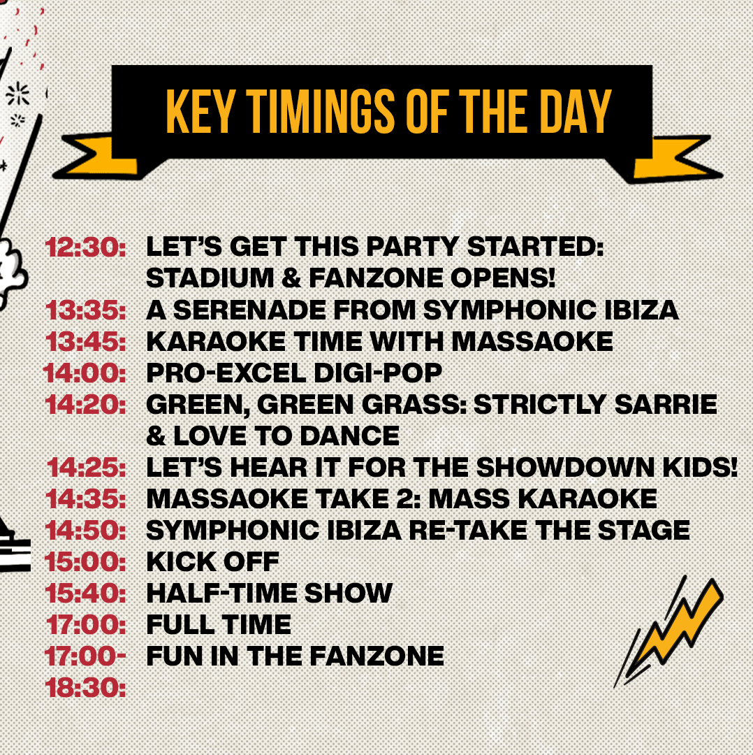 Saracens's tweet photo. How good does this itinerary look for #TheShowdown3 🔥

Check out everything in store for you @SpursStadium on 25th March!

🎟️https://t.co/c3vwIJRfVH

#YourSaracens💫 | #ChallengeAccepted https://t.co/f4iaV7xbIm