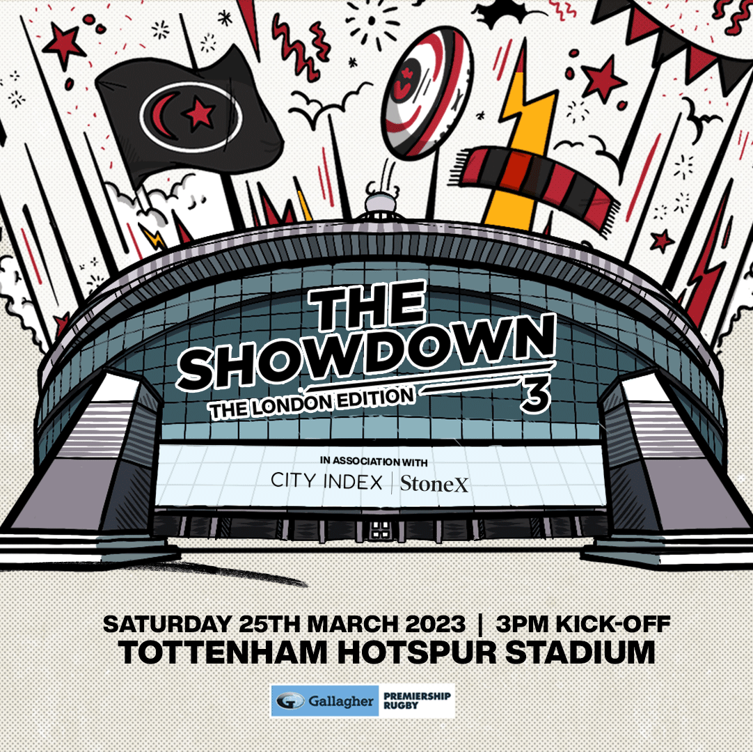 Saracens's tweet photo. How good does this itinerary look for #TheShowdown3 🔥

Check out everything in store for you @SpursStadium on 25th March!

🎟️https://t.co/c3vwIJRfVH

#YourSaracens💫 | #ChallengeAccepted https://t.co/f4iaV7xbIm
