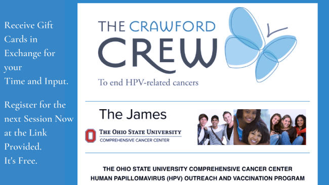 Register at this link: conta.cc/3mWohv8

#participate #research #freegift #hpv #osucccjames #centerforcancerhealthequity #advocate #partner #tcc2009