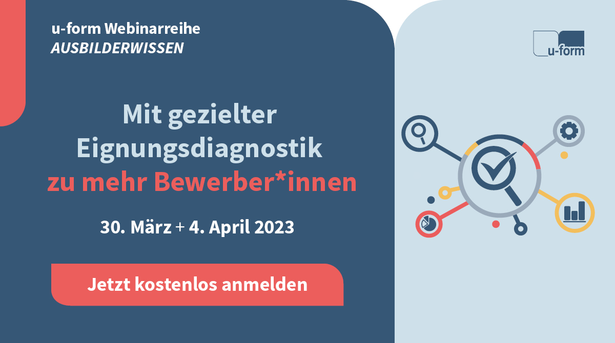 u_form_ts's tweet photo. In diesem Webinar zeigen wir Ihnen, wie Sie Wissenschaft und Zielgruppe unter einen Hut bringen. Wie Sie die Qualität Ihrer Bewerberauswahl steigern und woran Einstellungen scheitern. #Eignungsdiagnostik #Bewerber #AzubiRecruiting #Azubis #AzubiMatching #AzubiMangel #Ausbildung https://t.co/gg0ivOeDkg