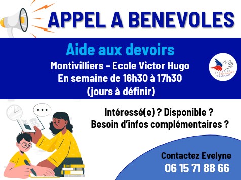 SecoursPop_LH's tweet photo. **Appel à bénévoles**
Nous recherchons des personnes bénévoles pour de l'#aideauxdevoirs à l'école Victor Hugo de #Montivilliers 🙂
Si intéressé(e)s ou pr plus d'infos n'hésitez pas à ns contacter au 06 15 71 88 66
#secourspopulaire #lehavre #solidarite @NLebreuil @DThieulent https://t.co/pciGp5xzFQ