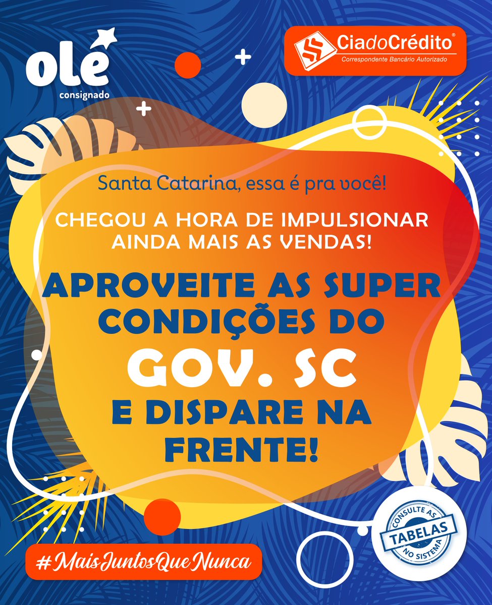 ciadocreditoofc's tweet image. Alô, Santa Catarina, essa é pra você!! 🎉

Vamos impulsionar essas vendas e disparar na frente!! 🛫

#CiaeOlé #GovSC #GovernodeSantaCatarina #CiaeVocê #MaisJuntosqueNunca