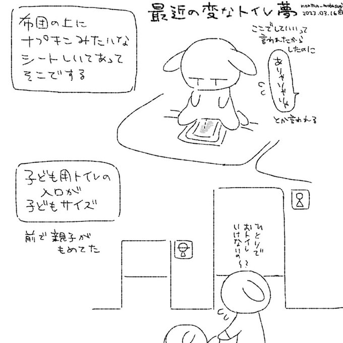 最近の変なトイレ夢(2023/03) 
