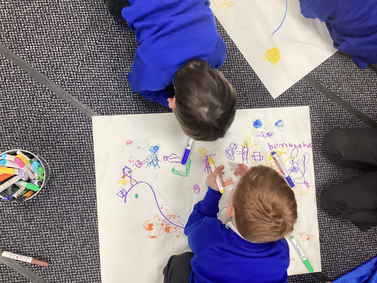 Here's a group of boys playing independently in the <a href="/SandgateTfW/">Sandgate Primary: Talk for Writing Training Centre</a> EYFS today.
"What's that squiggly line?" I ask.
"A story map," they laugh back.
"How's it start?" I ask.
"Once upon a time," they laugh back, and point at the little book at the start.
Never ceases to make me smile.