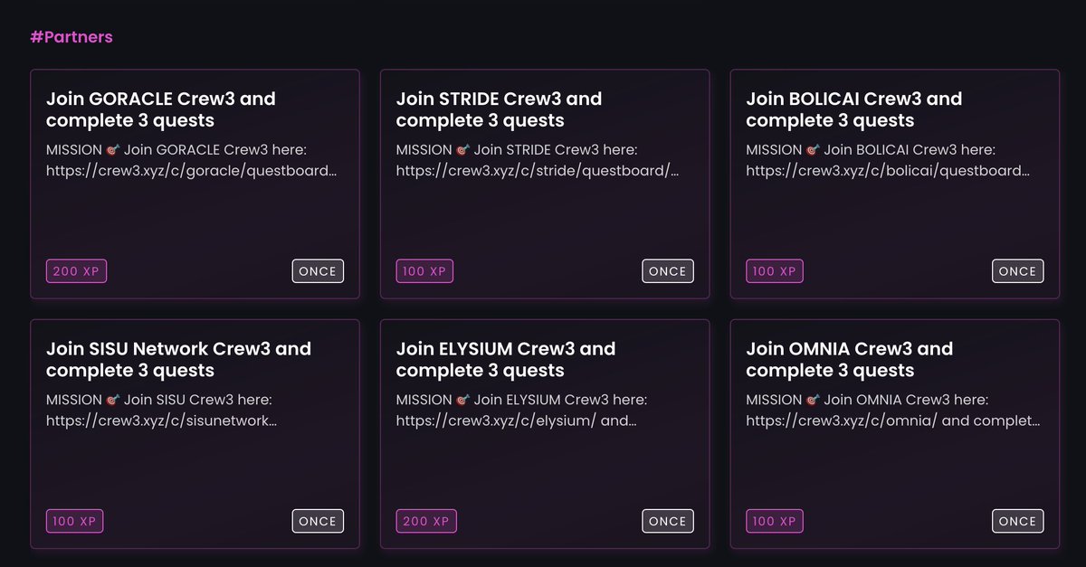 We have added new partner collaborations in our #CREW3 to earn XP and claim your $MUN airdrop!

🎁 Join our CREW3: crew3.xyz/c/munblockchain

🫂 Partners: @GoracleNetwork <a href="/stride_zone/">Stride</a> <a href="/bolic_ai/">上海资源上海按摩上海spa</a> <a href="/sisunetwork/">Sisu Network</a> <a href="/elysium_chain/">ELYSIUM Blockchain</a> <a href="/omnia_protocol/">OMNIA P̶r̶o̶t̶o̶c̶o̶l PrivacyOS</a>
 
#AirdropAlert #CosmosEcosystem #Cosmos ⚛️