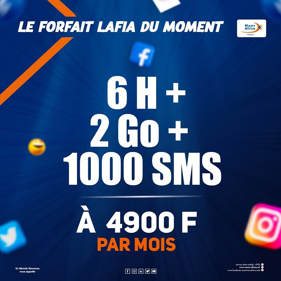 MoovAfrica_ml's tweet photo. #Causer #surfer #Partager

😉I bla paix la avec le forfait lafia du moment.
👉🏿Rendez vous vite à l'agence la plus proche pour souscrire.

#Moovment #Changement #JepartageMoov #JecauseMoov #JeSurfeMoov https://t.co/AD1W7QyW32