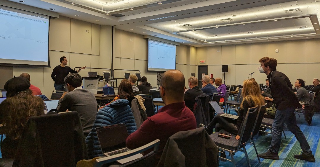 GitHubEducation's tweet image. 👋 Hiya from Toronto! 🇨🇦 #SIGCSE Day 0 was a blast with the #CS50 team&apos;s workshop on cloud-based programming environments, ft. @GitHub Codespaces &amp;amp; Classroom! 20+ teachers explored both instructor &amp;amp; student perspectives. 
Shoutout to all attendees! 
@cs50 @davidjmalan @SIGCSE_TS