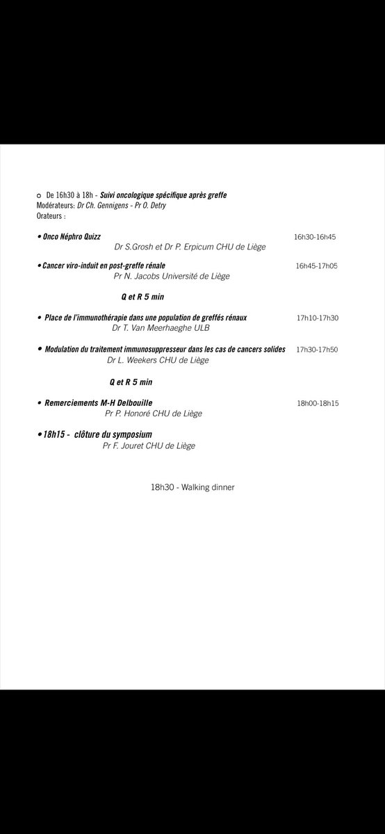 Symposium Transpl’Ardentes ⁦<a href="/CHULiege/">CHU de Liège</a>⁩ « Oncologie &amp; Transplantion Rénale » : c’est maintenant et c’est accessible en distanciel (lien via DM) ! ⁦⁦<a href="/SFT_Francophone/">SFT</a>⁩ ⁦<a href="/com_SFNDT/">SFNDT</a>⁩ ⁦<a href="/BSNrenal/">BVNSBN</a>⁩ ⁦<a href="/bouquegneau/">Antoine Bouquegneau</a>⁩ ⁦<a href="/LaurentWeekers/">Weekers Laurent</a>⁩