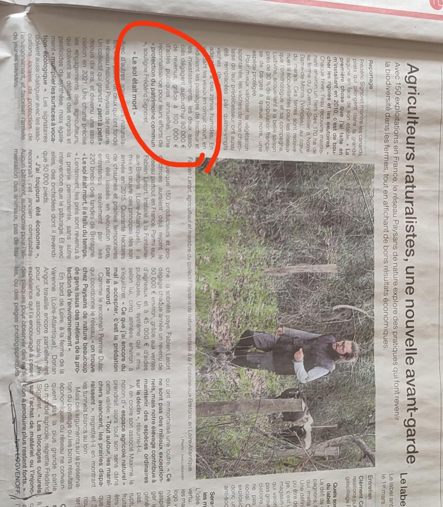 Agriculture naturaliste, l'avenir ?...comme toujours avec des aides publiques. A quand un vrai travail de fond pour une agriculture compétitive sans aides qui coutent en instruction et contrôles.