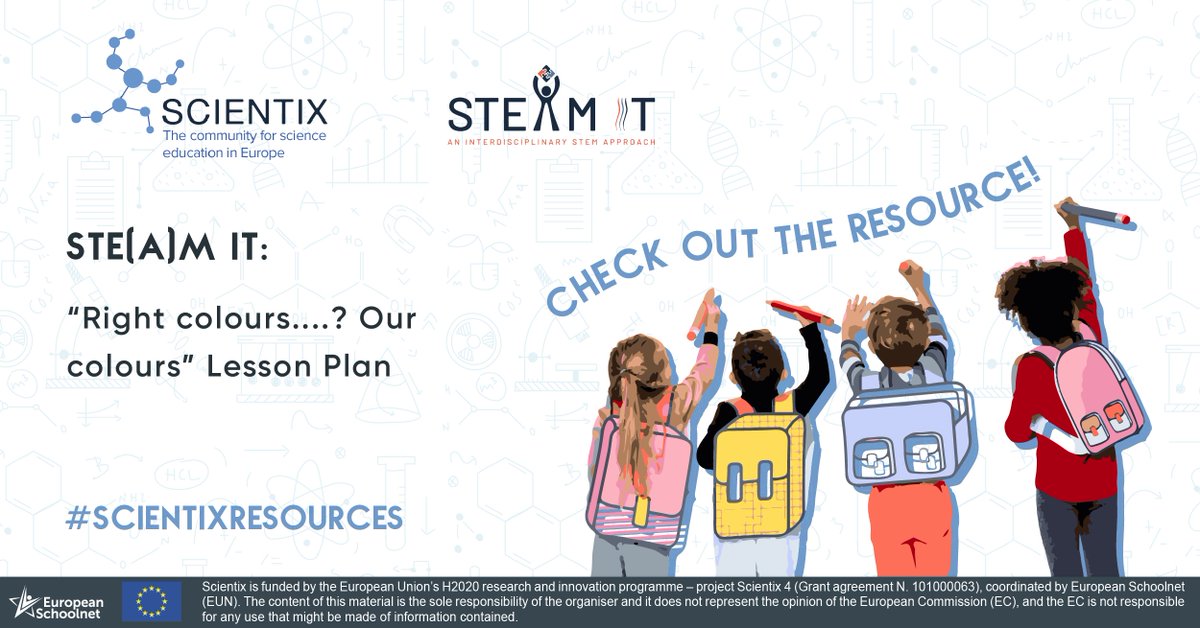 scientix_eu's tweet photo. 👩‍🏫 Teachers, check out this amazing STE(A)M learning resource by #STEAMIT! 

🌈"Right colours....? Our colours!" explores biology, ICT, maths, and technology through an inquiry-based activity on animal fur, human skin colour and racial equality🔬👨‍🔬

📎 https://t.co/tpbisPjkLC https://t.co/3pDUwFlJ6t