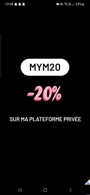 Avec le code MYM20 vous avez -20% sur mon MYM cochon 🥵❤️&zwj;🔥 https://t.co/VbvbO5V5fh<a href="/tag/mym"class="tags"><span>#mym</span></a>