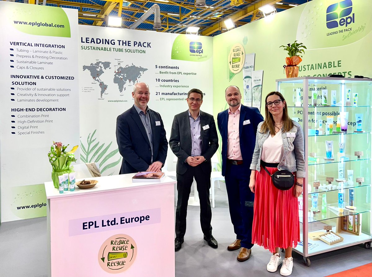EPL_Limited's tweet image. Thank you for visiting our stall today! We look forward to meeting you over the next two days!

#cosmoprof #cosmopack #bologna #EPL #LeadingThePackSustainably #OneEPL #EPLEurope