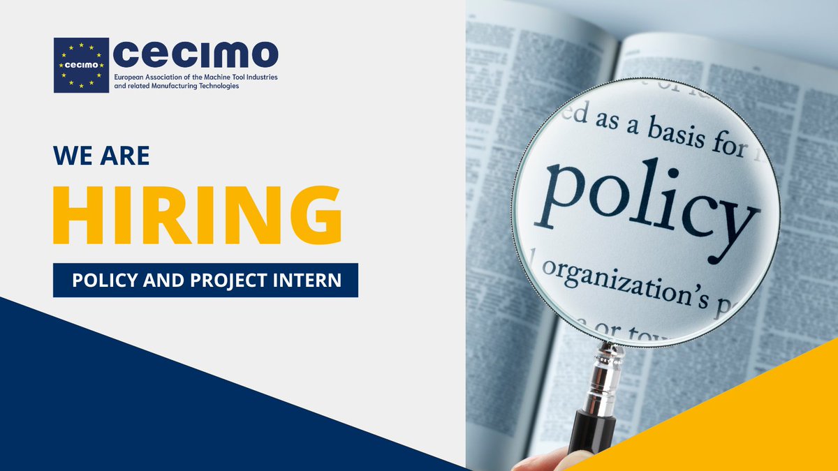 cecimo's tweet photo. Interested in EU #digital, #green and #industrial policies? Want to learn more about EU funded #projects?

We're currently hiring for a Policy and Projects Intern, which will give you the chance to develop skills that are on high demand.

👉https://t.co/gbESaJ1tFv https://t.co/Pe5PeQnogH