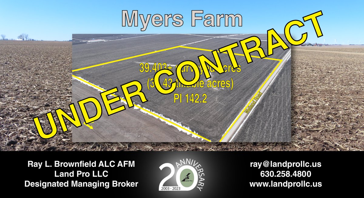 landprollcus's tweet photo. UNDER CONTRACT!
Myers Farm Auction
accepted bid: $17,900/acre
39.403± surveyed acres
PI 142.2
Meriden Township | LaSalle County, IL
https://t.co/OjbCXrrFmo https://t.co/fnya7m3y30