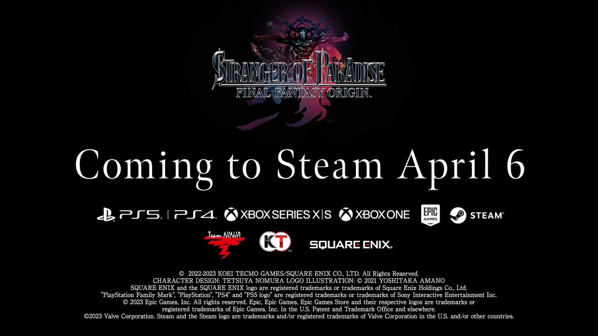 RT @Wario64: Stranger of Paradise Final Fantasy Origin is coming to Steam on April 6th https://t.co/FSKIl3HNH4 https://t.co/8tu2KXbEGV