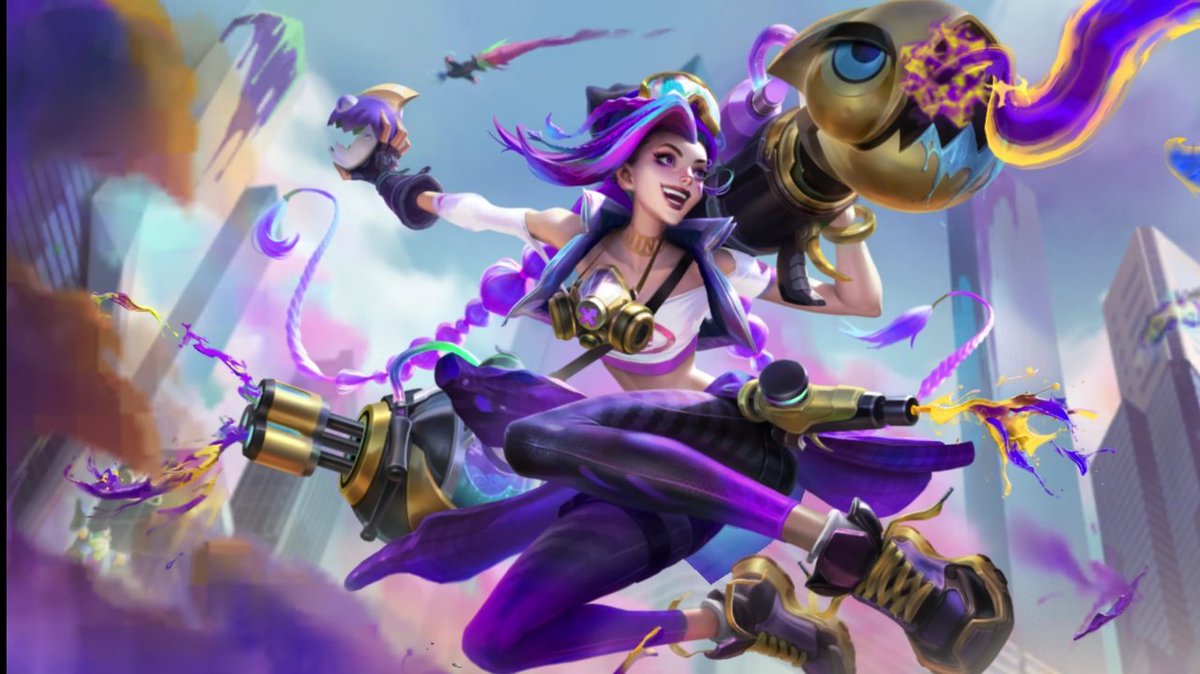 Wild Rift News on Twitter: "Jinx Chromacrash | Splash Art."