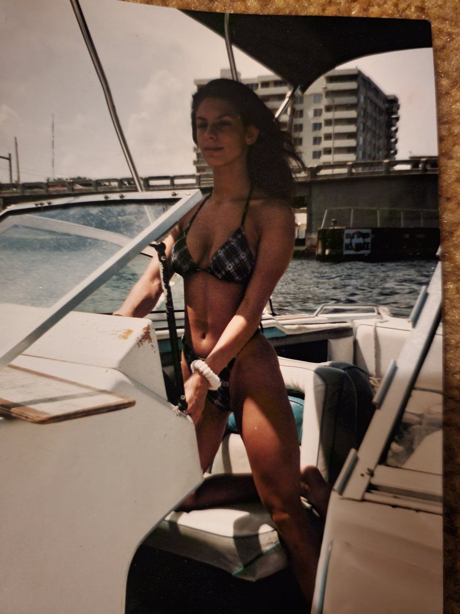 Throwback Thursday!! 2001.. captain of my ship! #nikkidial #ThrowbackThursday #bikinioftheday #boating #Waterbaby