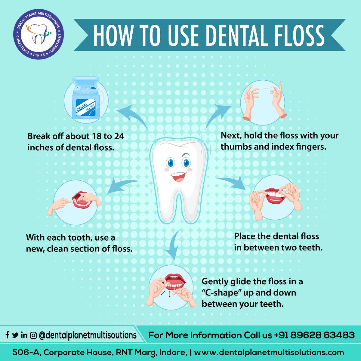 Flossing is an essential part of maintaining good oral hygiene.
Here's how to use dental floss properly. Remember to floss at least once a day for a healthy smile!
.
#flossingtips #DentalFlossHowTo #healthysmilehabits #flosslikeapro #oralhygiene101 #flossingisessential