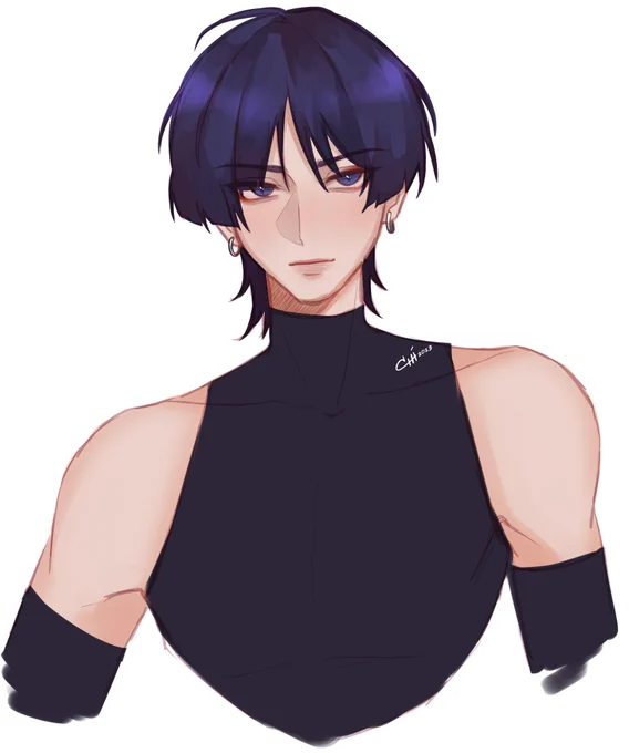 Quick doodle of scaramouche cuz im planning to cosplay him like this soon :3#scaramouche #wanderer #GenshinImpact 