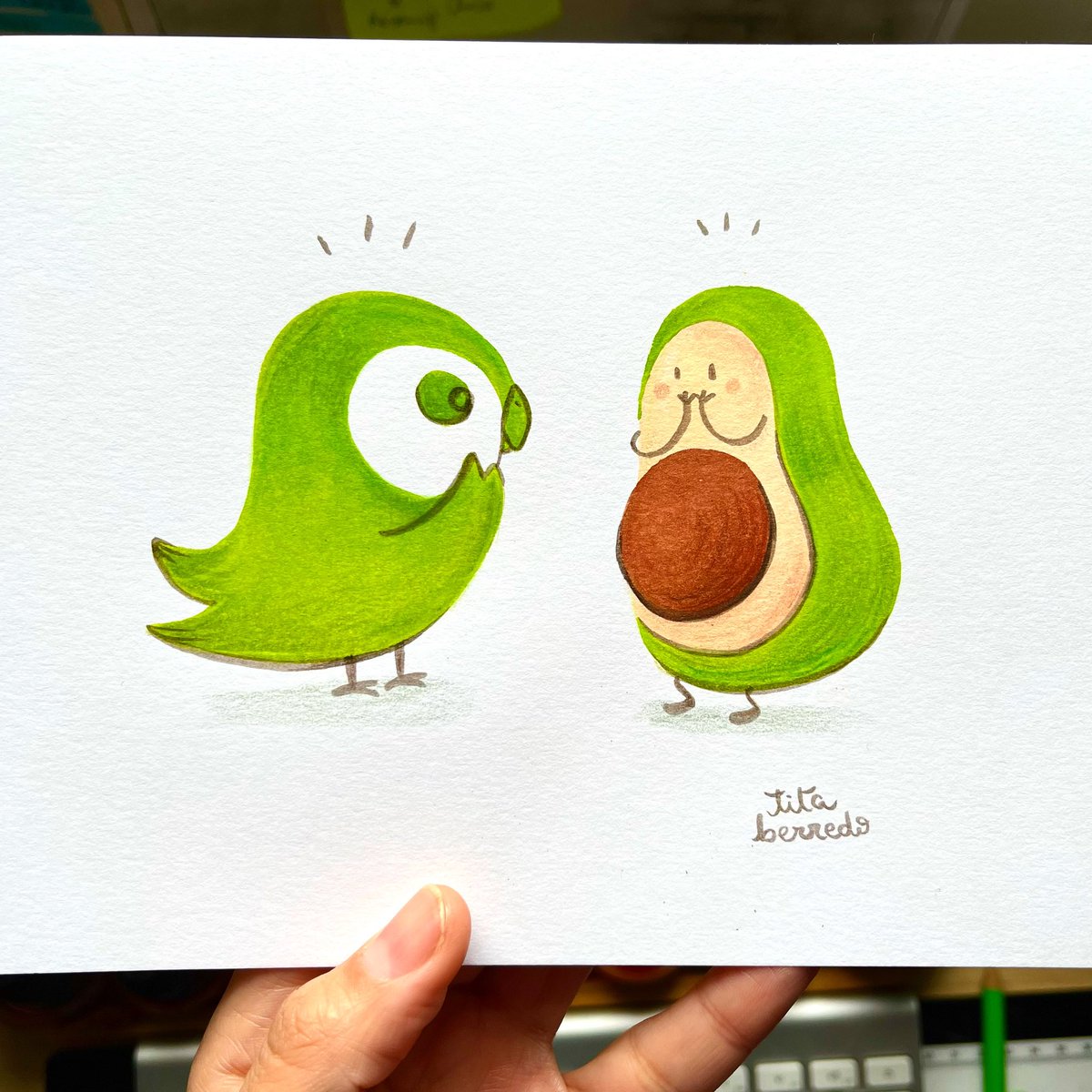 The owl meets the AVOCADO 🥑 
#scbwidrawthis @scbwi 

#scbwiillustrators #kidlit #kidlitart #artistoninstagram #childrensliterature #childrensbooks #illustratorsoninstagram @scbwi_illustrat @scbwi_british_isles