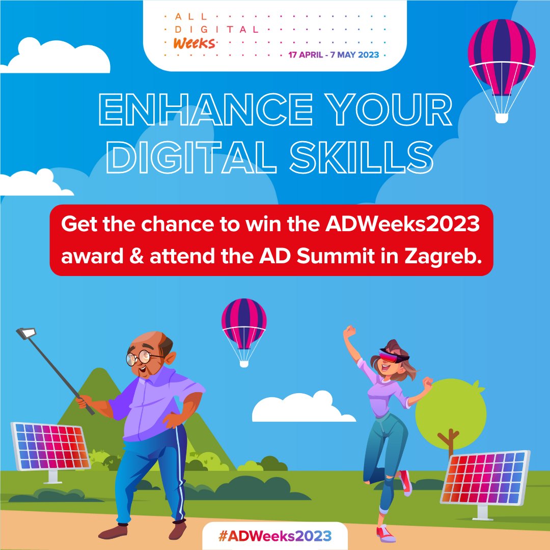 AllDigitalEU's tweet photo. Be part of our community &amp; add your digital skills event to our #ADWeeks2023 map! 

Compete to win #bestevent awards of #AllDigitalWeeks campaign &amp; visit Zagreb to collect your prize!🏆🥇 

🤝More info: https://t.co/A7iXIT0CWe https://t.co/68RYcS2X7Y