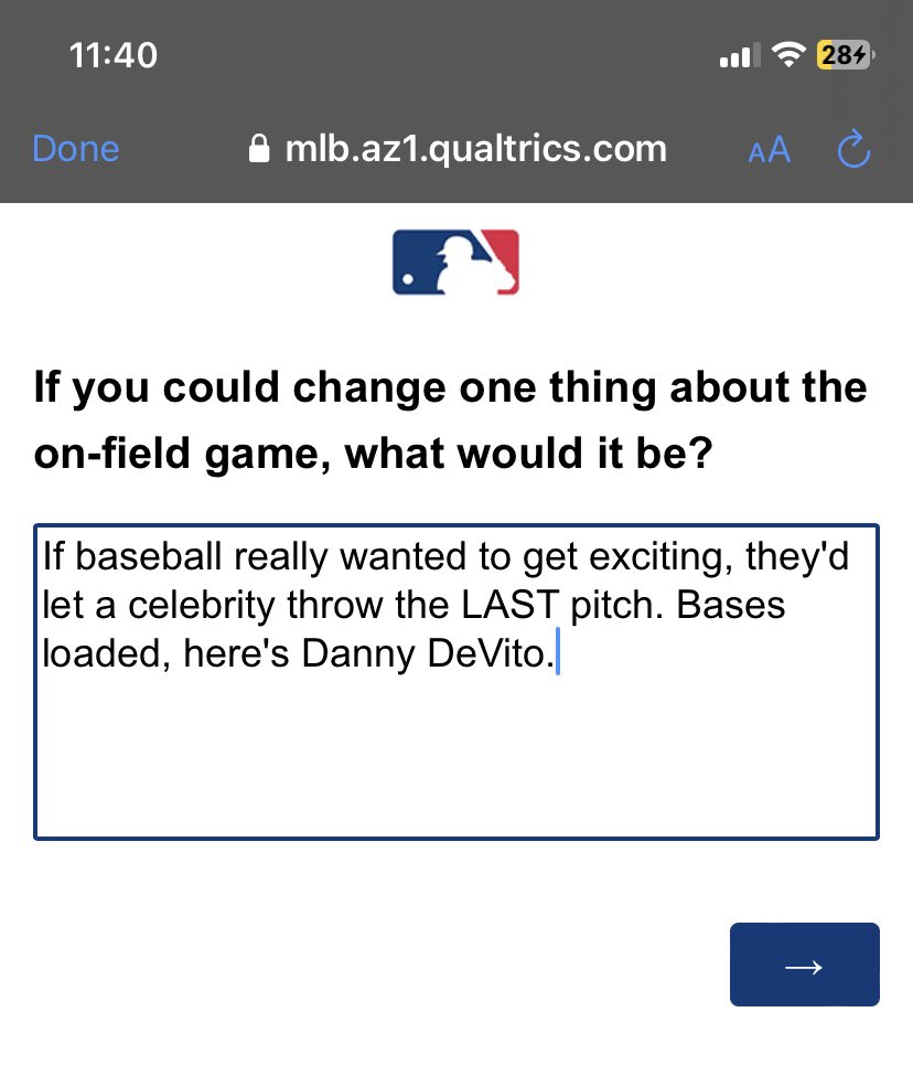PawtucketSox's tweet photo. MLB asked me to fill out a survey https://t.co/MeWaIpzDKI