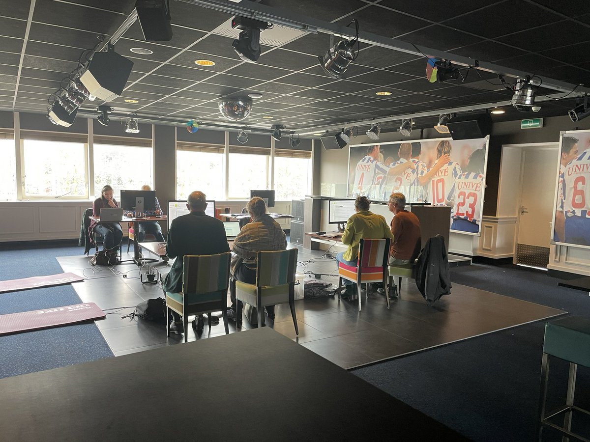 VanEgters's tweet photo. Urenlang secuur monnikenwerk: tellen en hertellen en invoeren van stemmen per kandidaat van twee verkiezingen met een hoge opkomst. Bizar! Medewerkers en vrijwilligers in het Abe Lenstra Stadion @heerenveen doen het! https://t.co/dcmIXCI185