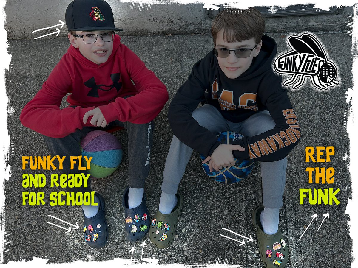funky_flies's tweet photo. Funky Fly and ready for school! Rep The Funk! #zzz #funkyflies #crocsjibbitz #shoecharms It's a vibe!! #LFG 🪰🔥 #twins #gice
🛍️SHOP THE LOOK: https://t.co/OTRAJK6gBc https://t.co/cPsABlfYur
