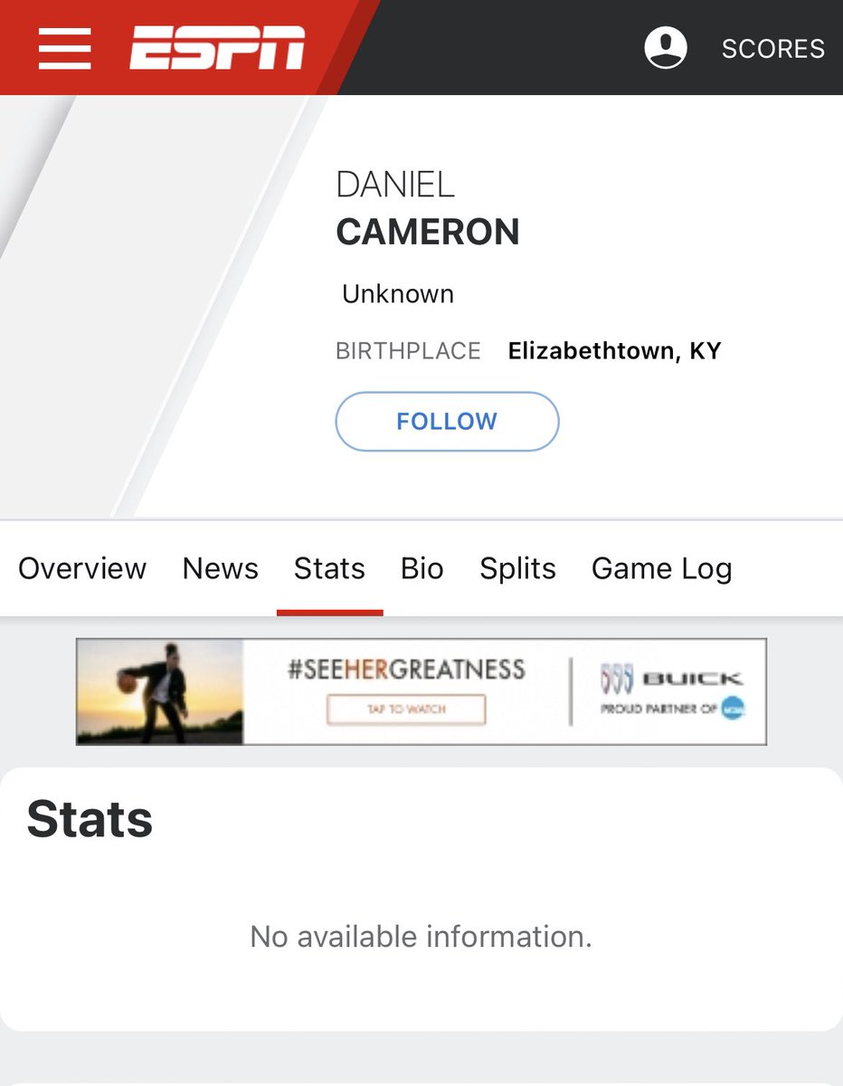 KYRepublicans's tweet photo. @DanielCameronAG Cameron has always bravely refused steroids - though maybe if he had been given some, he would have recorded even one stat in his football “career” at Louisville

Keep being the bravest lil soldier on that bench though, Danny! https://t.co/6KzN1OsTs2