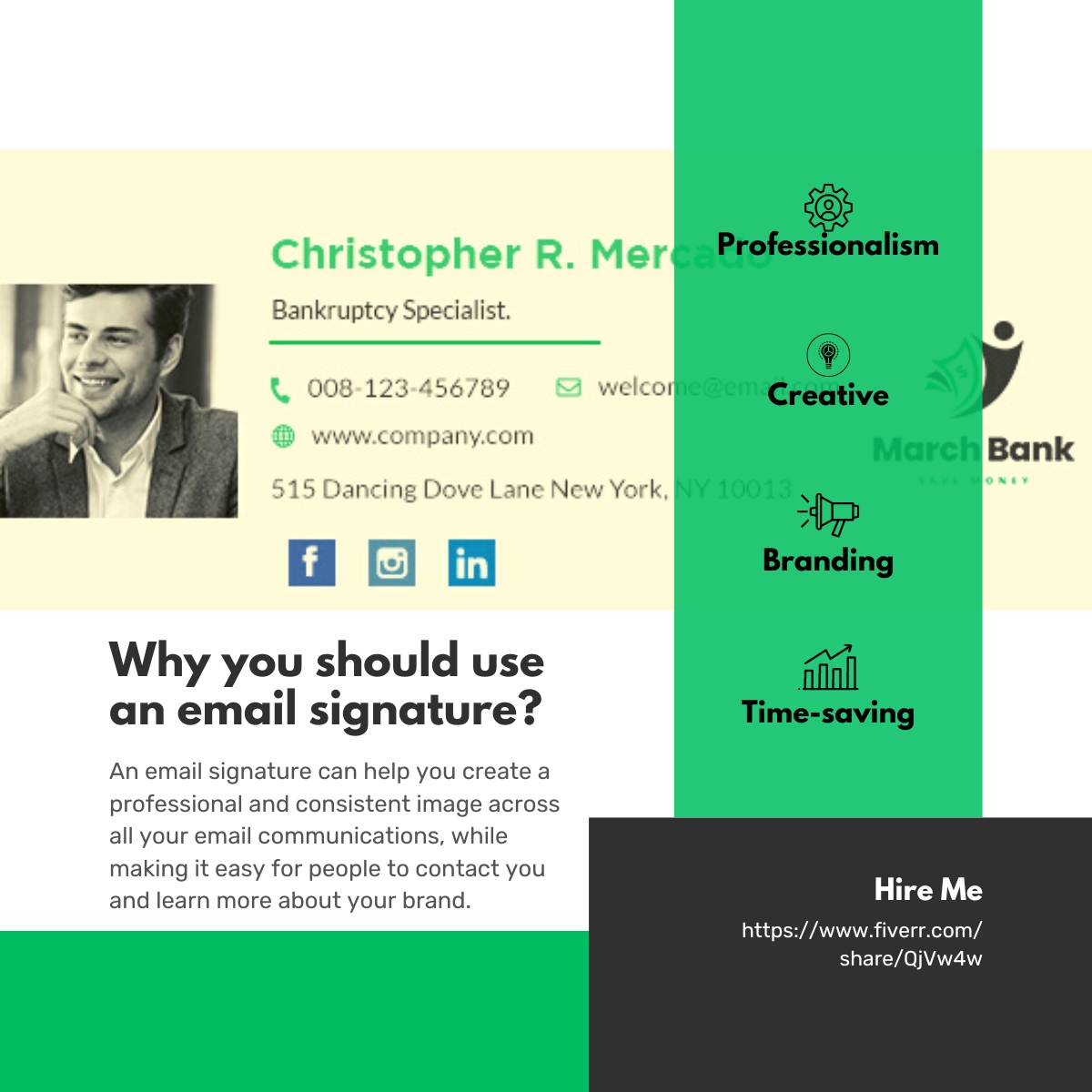 selimurarji's tweet image. an email signature can help you create a professional and consistent image across all your email communications, while making it easy for people to contact you and learn more about your brand.

fiverr.com/share/rwkQ6K
#emailsignature #htmlemailsignature