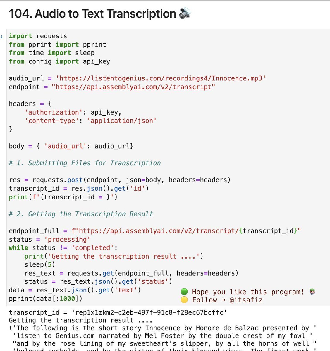 itsafiz's tweet image. Extract Text from Audio files using Python

A Thread 🧵👇