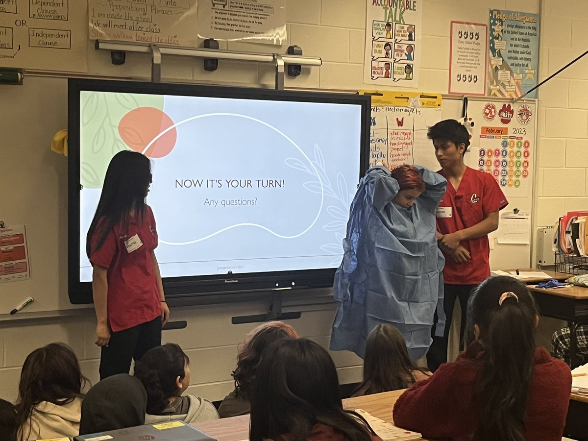 Thank you <a href="/CHSCTAE/">Cherokee High School Career Tech</a>  healthcare students for such a cool presentation! We enjoyed learning about all the opportunities available in the healthcare field and surprise visits from siblings!  #raisingthebar #healthcare #ctae <a href="/MRegan0123/">Dr. Rosario-Regan</a> <a href="/Beth_Coryell/">Beth Coryell</a> <a href="/JanetMarotte777/">Janet Marotte</a> <a href="/Hasty_Huskies/">Hasty Fine Arts Acad</a>