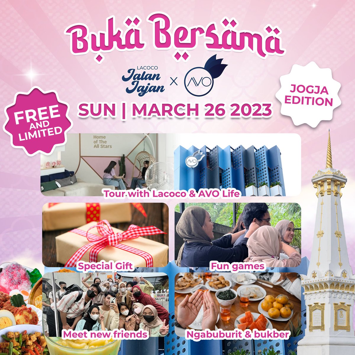 lacoco_id's tweet image. 🚗 OPEN RECRUITMENT 🍽

Minco &amp;amp; Min-Avo cari partner buat ikutan main &amp;amp; bukber nih! Siapa yg mau ikut #LacocoJalanJajan Jogja Edition?😜 pastiin kamu:
✨ Follow @lacoco_id &amp;amp; @theavolife_id
✨ 🔁 + ❤️ tweet ini
✨ Reply “Siap Lacoco &amp;amp; Min-Avo #LacocoJalanJajan” 
✨ Isi form di ⤵️