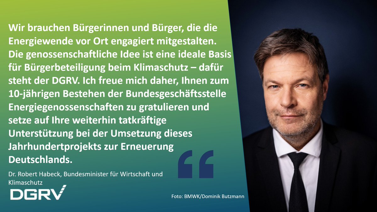 _Genossenschaft's tweet photo. 🎂10 Jahre Bundesgeschäftsstelle Energiegenossenschaften🎂 Ein guter Zeitpunkt, um eine Dekade im Einsatz für die genossenschaftliche #Energiewende zu rekapitulieren. Lobende Worte erreichten uns auch von Bundeswirtschaftsminister #Habeck 🙏
Mehr davon➡️https://t.co/r6Sv4kQCnM https://t.co/Tb5NTJHctR
