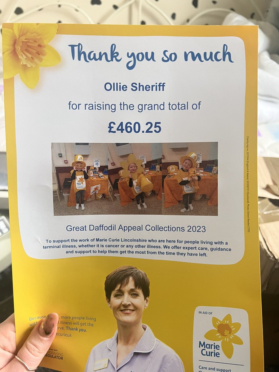 Completed one of the best jobs during the #GreatDaffodilAppeal today ! Sending out lots of thanks to hosts, sites and our littlest collectors ! Watch out for yours in the post. #thankyou #fundraising