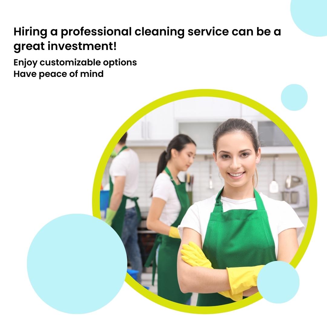 NCLMLTD's tweet image. Hiring a professional cleaning service can be a great investment! 

-Enjoy customizable options
-Have peace of mind

#hiringprofessionalcleaningservice #customizableoptions #peaceofmind #cleaningservice