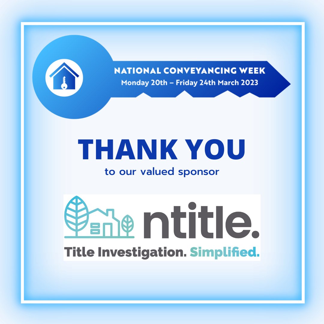 National Conveyancing Week is proudly supported by <a href="/NTitleLtd/">ntitle Ltd</a> 
Thank you for your support!
Find out more on ntitlesolutions.com
#nationalconveyancingweek #conveyancing #event #NatConveyWk2023 #ntitle