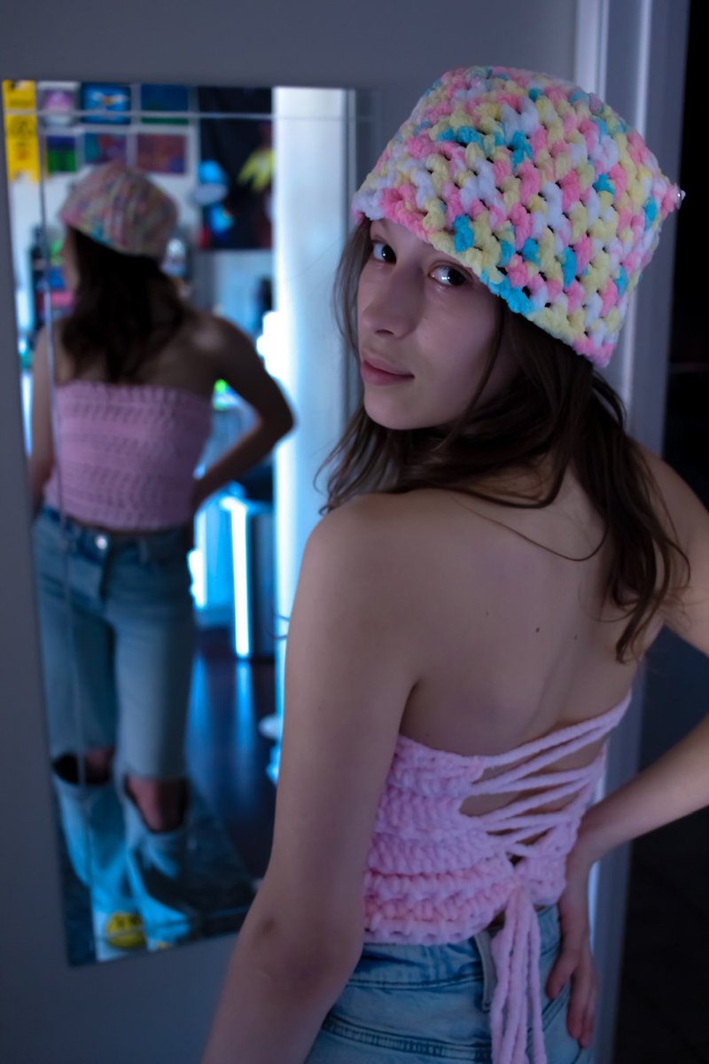 cinematicsolo's tweet photo. Easter is coming!💗💙
#easter #crochet #fashiondesigner #crochetartist #yarn #crochetbeanie #crochetbunnyears #crochetbra #crochettubetop https://t.co/lW09nOyxJX