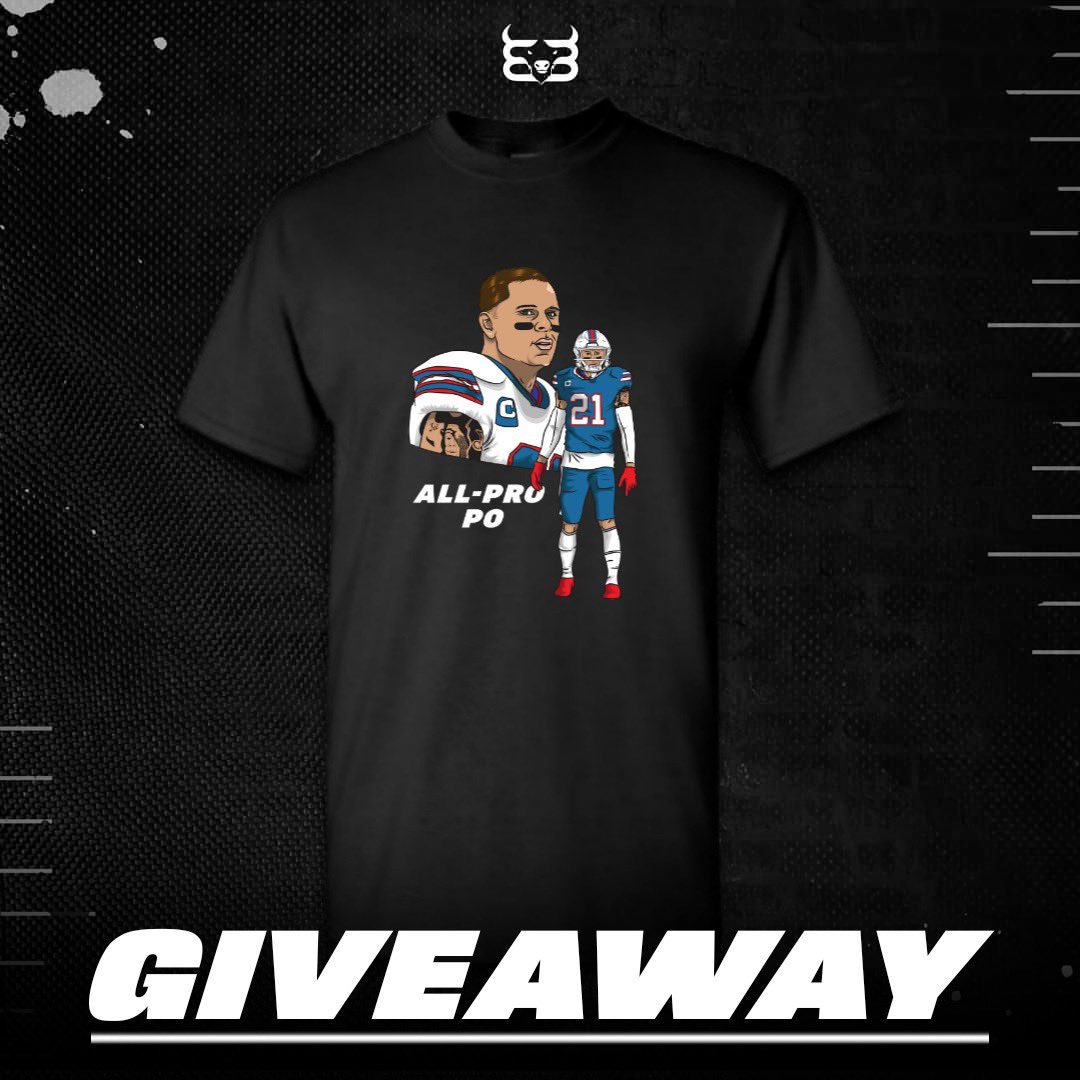 🚨GIVEAWAY ALERT🚨 

We are giving away 2 of these All Pro Po tee shirts. 

Here’s how to enter 👇
➡️ Follow <a href="/BuiltInBuffalo_/">Built in Buffalo</a> 
➡️ Like and RT this post

Winners chosen Sunday #GoBills 

** We will not message you asking for any registration. Be cautious of scammers

#BillsMafia