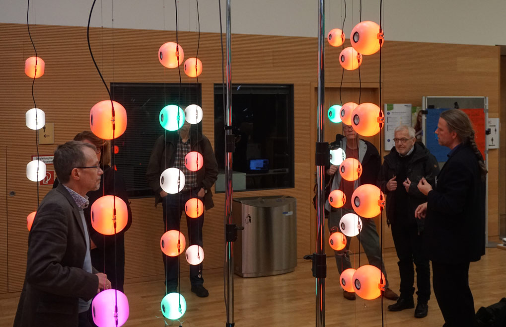 aiskjub's tweet photo. Impressions from the #IceCube Meeting in #Aachen : Until tomorrow the [aiskju:b] Chamber Music can be seen! #ais3 #artandscience #soundart https://t.co/t5ZchmviyL