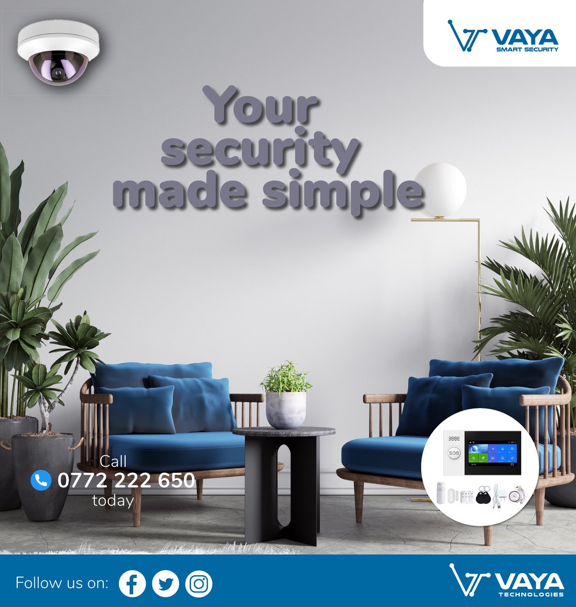 VayaServices's tweet photo. Our system includes smart sensors that detect suspicious activity, cameras that provide real-time footage of your home, and even smart home automation capabilities. 

Call now to know more

#smartsecurity https://t.co/Ksekn4ujBv