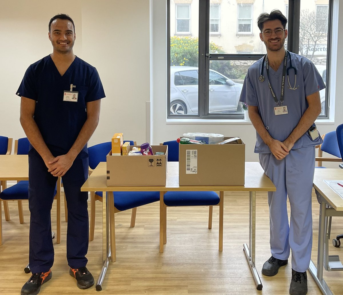 A massive thank you to <a href="/CI_Coop/">Channel Islands Coop</a> for donating food essentials for our 5th yr medical students on an unpaid clinical placement. They’re doing Assistantship preparing them for their 1st jobs as a Dr in August. Here we have Shillon &amp; John collecting on behalf of their student house
