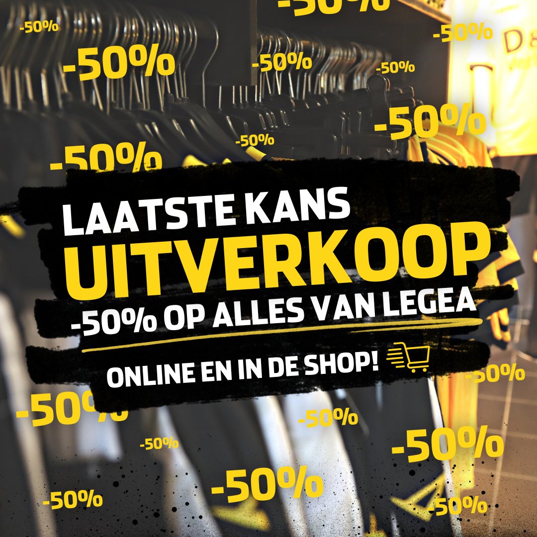 𝗟𝗔𝗔𝗧𝗦𝗧𝗘 𝗞𝗔𝗡𝗦! ⚒️

Heb jij nog geen Legea kleding gescoord?

Er zijn nog maar enkele maten beschikbaar, dus kom snel naar de fanshop of bestel online via onze webshop! 🛒

🔗 Rodajc.nl/fanshop 

#RodaJC #uitverkoop #laatstekans