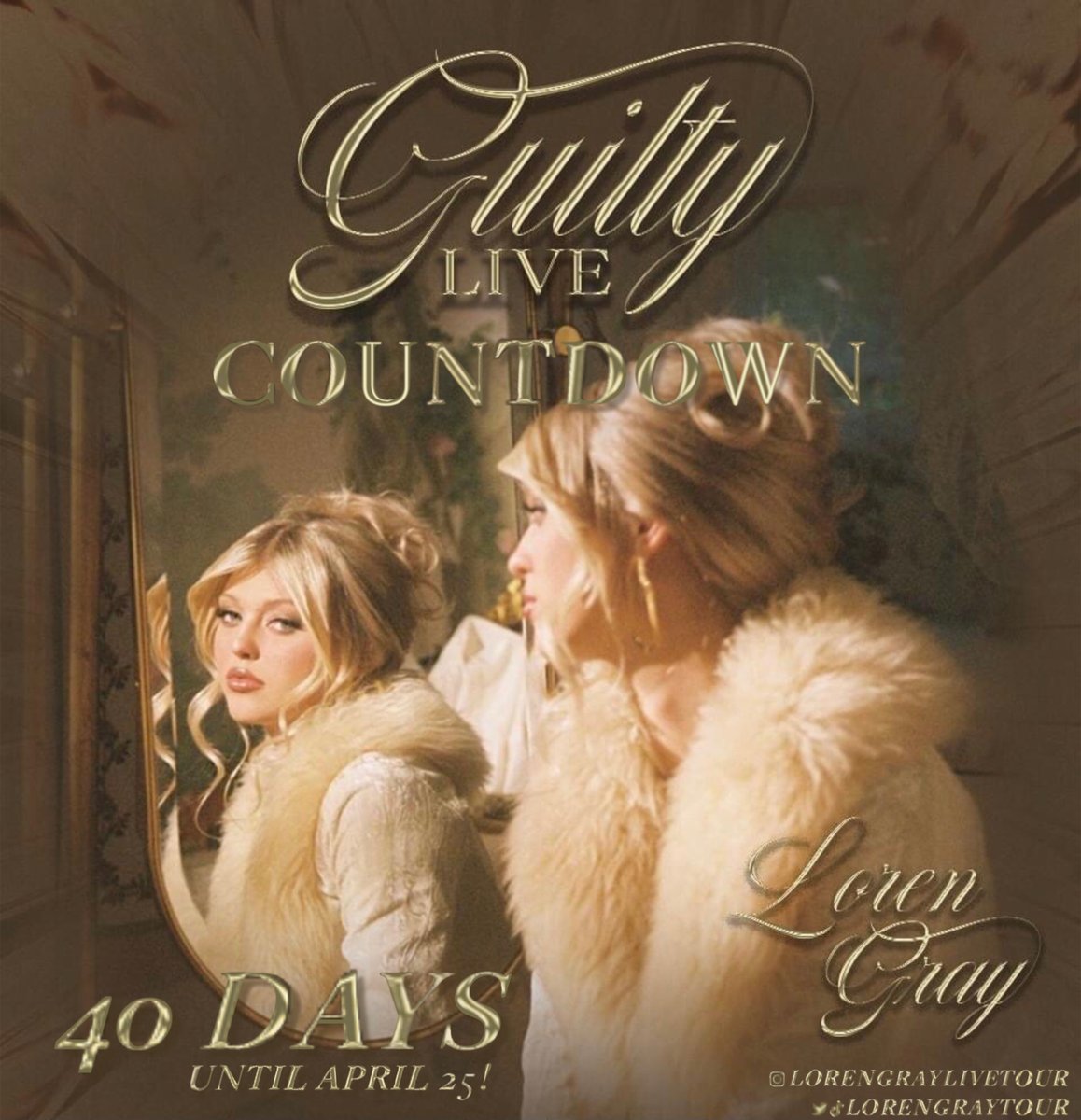 LorenGrayTour's tweet photo. 40 daysโฆ @iamlorengray #GuiltyLiveCountdown https://t.co/bU8qwng6Bz
