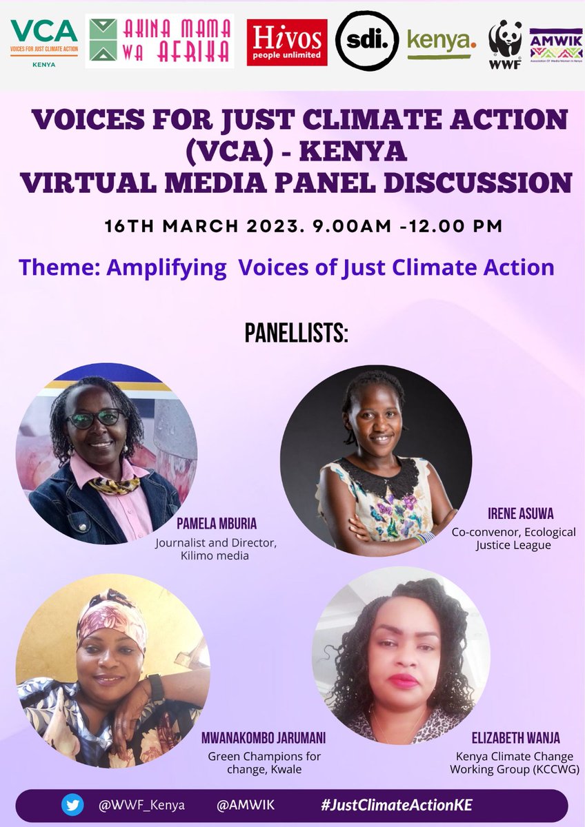 KilimoMedia's tweet photo. 'Journalists should arm themselves with correct &amp; factual information and break it down to simple language for better understanding' @PamMburia 
@AMWIK @WWF_Kenya 
#JustClimateActionKE https://t.co/VxpaOrbJIU